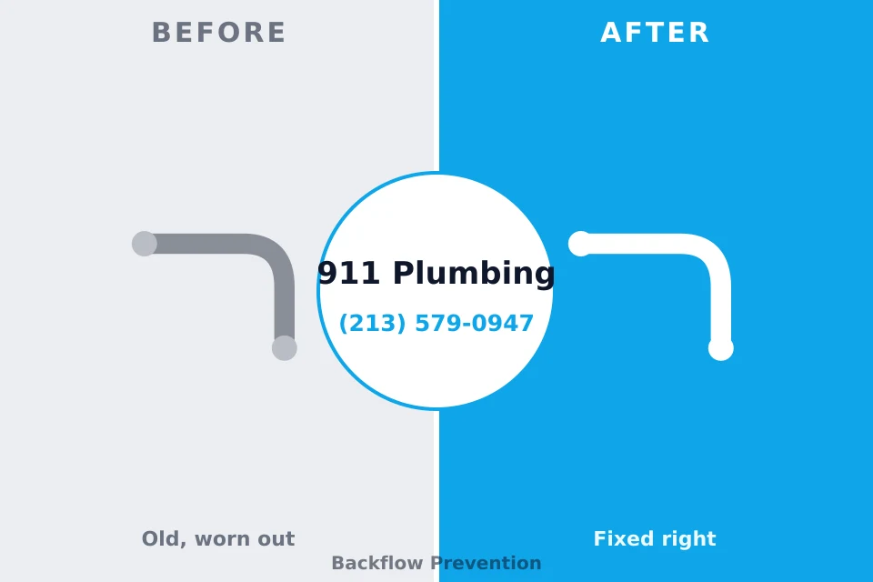 Before and after: plumbing repair Kure Beach, NC